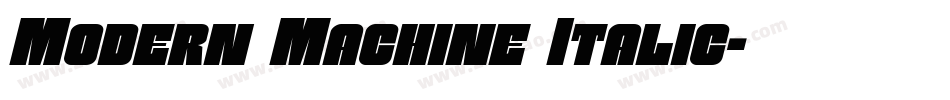 Modern Machine Italic字体转换